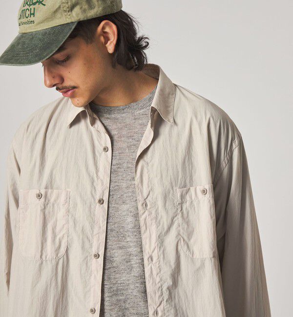 STEVEN ALAN「＜Steven Alan エアリーナイロン レギュラーカラー シャツ LOOSE」|シャツ・ブラウス|