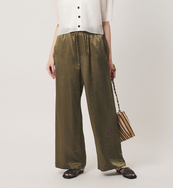 BEAUTY&YOUTH UNITED ARROWS「アセテートサテン ワイド イージーパンツ ウォッシャブル」|その他|OLIVE