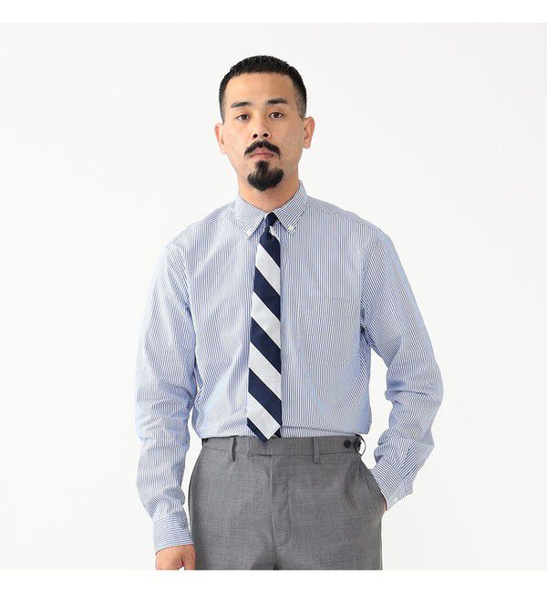 BEAMS PLUS「BEAMS PLUS / コットンブロード ロンドンストライプ ボタンダウン シャツ」|シャツ・ブラウス|