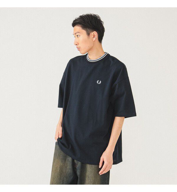BEAMS「【別注】FRED PERRY / オーバーサイズ ピケ Tシャツ」|Tシャツ・カットソー|
