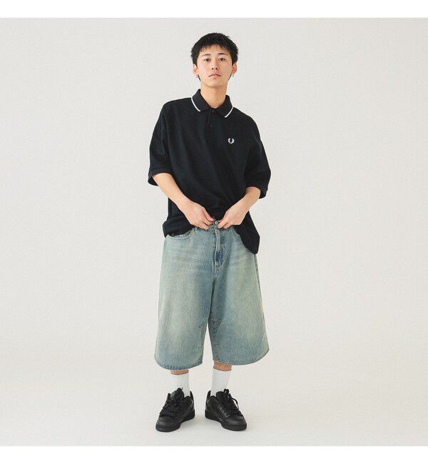 BEAMS「5ポケット クウォーターレングス ワイドデニム」|デニム|