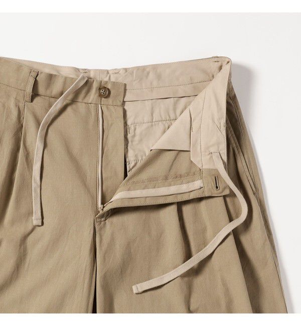 BEAMS「ダンガリー 2プリーツ スラックス」|チノ|