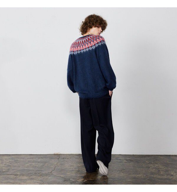 BEAMS「リラックスフィット 5ゲージ ノルディック シャギー ニット」|ニット・セーター|
