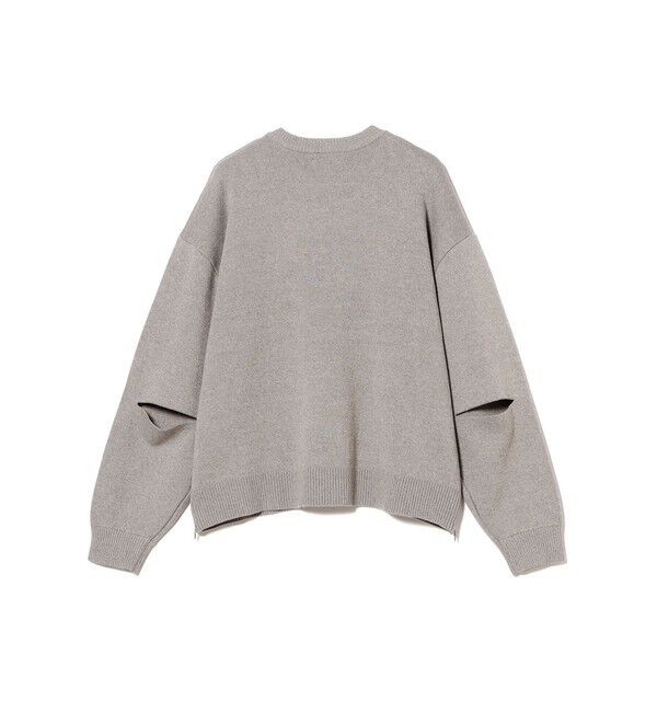 BEAMS「ワイドショートフィット 12ゲージ スリットニット」|ニット・セーター|