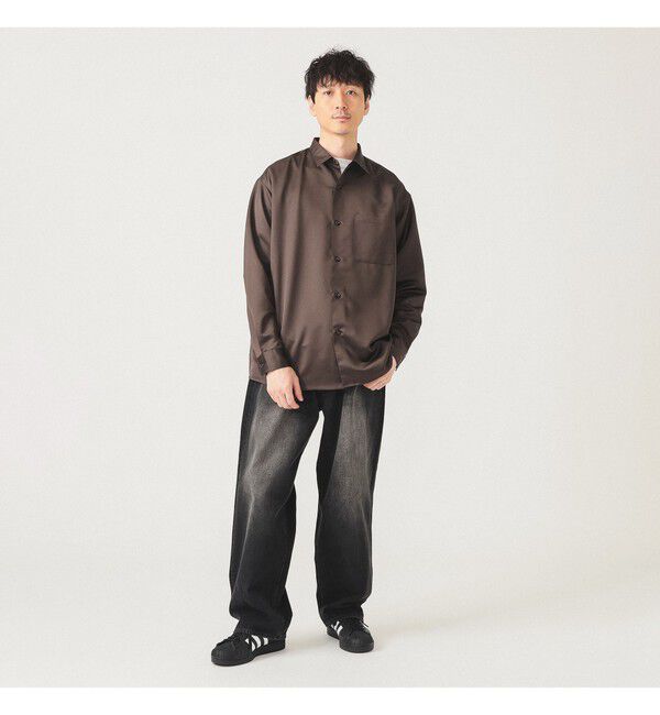 BEAMS「リラックスフィット レザールック シャツ」|シャツ・ブラウス|