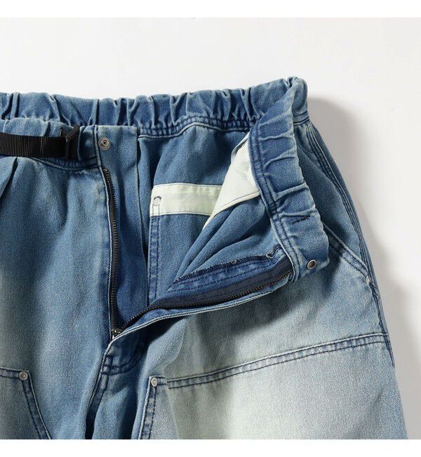 BEAMS「ワイドストレート ダック ダブルニー カーゴパンツ」|チノ|