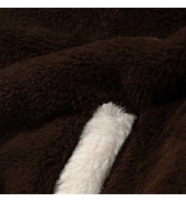 BEAMS「ワイドフィット フェイクファー バーシティ ジャケット」|ブルゾン・スタジャン|