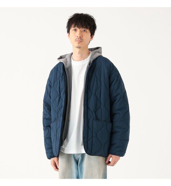 BEAMS「ダウン ミリタリー ライナージャケット」|ブルゾン・スタジャン|NAVY