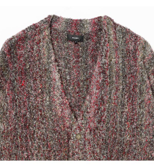 BEAMS「5ゲージ ブークレ カーディガン」|ニット・セーター|