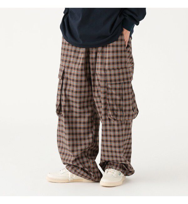 BEAMS「チェック カーゴ パンツ」|チノ|