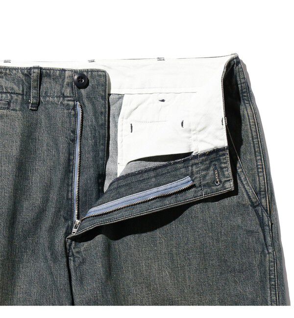 BEAMS PLUS「ダブルダイ デニム ミリタリー トラウザーズ」|チノ|