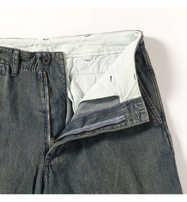 BEAMS PLUS「ダブルダイ デニム ミリタリー トラウザーズ」|チノ|