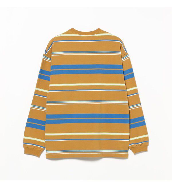 BEAMS「【ワイドフィット】マルチボーダー クルーネック スウェット」|Tシャツ・カットソー|