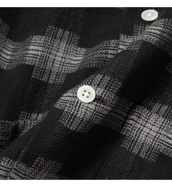 BEAMS PLUS「Open Collar Brushed Satin Plaid」|シャツ・ブラウス|