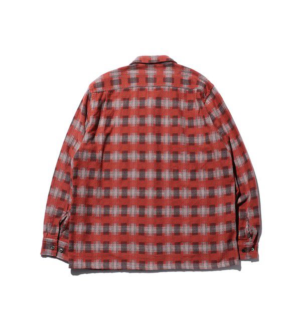 BEAMS PLUS「Open Collar Brushed Satin Plaid」|シャツ・ブラウス|