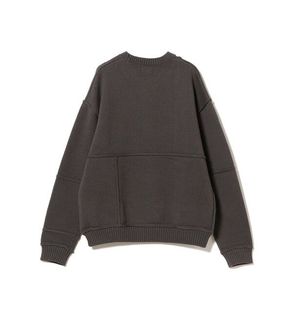 BEAMS「5ゲージ パネル クルーネック ニット」|ニット・セーター|