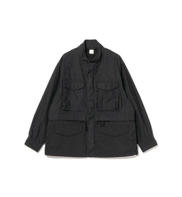 BEAMS「M65 レイヤード ジャケット【ワイドフィット】」|ブルゾン・スタジャン|BLACK