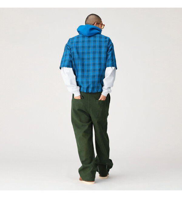 BEAMS「ワイドフィット チェック ジップシャツ」|シャツ・ブラウス|