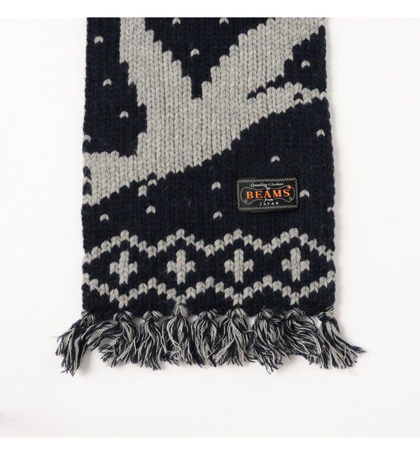BEAMS PLUS「Muffler Jacquard Nordic Pattern」|マフラー|