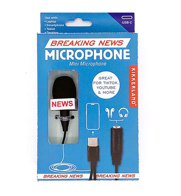 BEAMS「KIKKERLAND / Breaking News Mini Microphone」|モバイルケース|