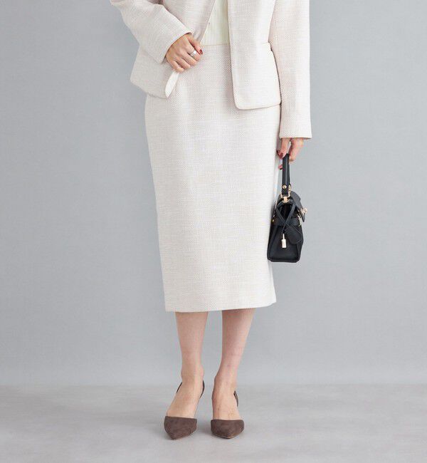 SHIPS for women「ツイードタイトスカート（セットアップ対応）◇」|タイト|ベージュ