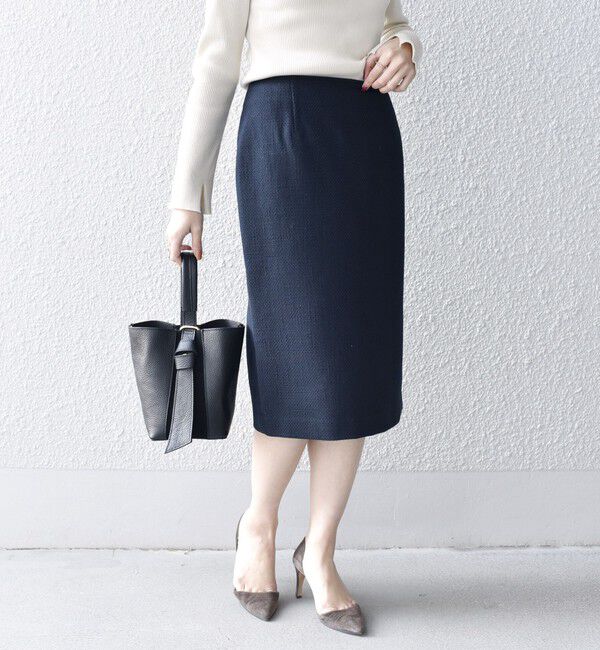 SHIPS for women「ツイードタイトスカート（セットアップ対応）◇」|タイト|