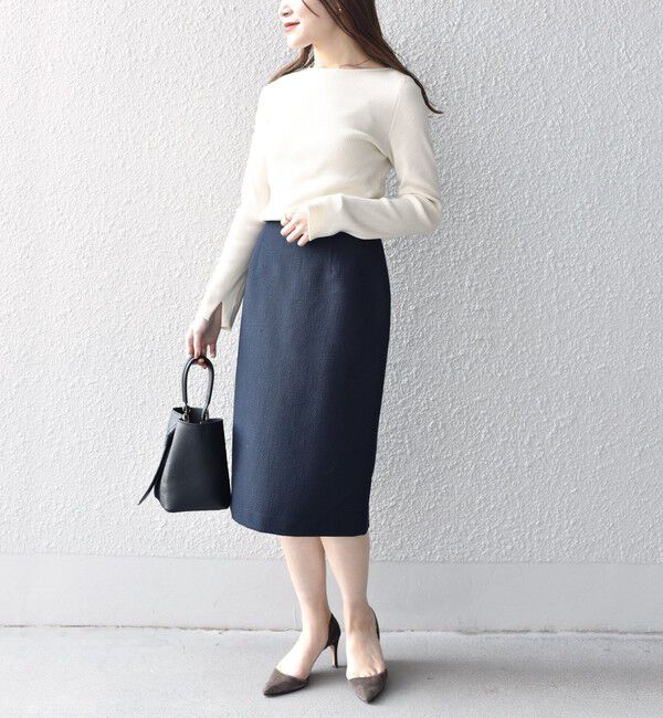 SHIPS for women「ツイードタイトスカート（セットアップ対応）◇」|タイト|