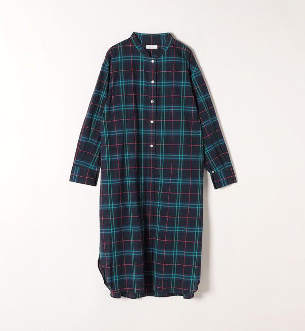 SHIPS any「SHIPS any:〈ウォッシャブル〉ネオンチェック パフシャツ ワンピース」|ワンピース|