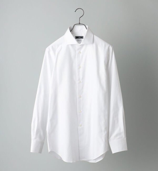 SHIPS「SHIPS: イージーアイロン ヘリンボーン 無地 ホリゾンタルカラー シャツ」|シャツ・ブラウス|