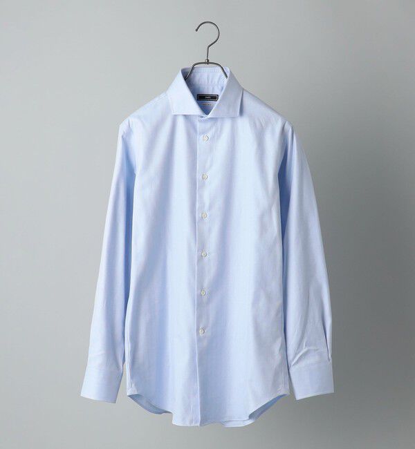 SHIPS「SHIPS: イージーアイロン ヘリンボーン 無地 ホリゾンタルカラー シャツ」|シャツ・ブラウス|