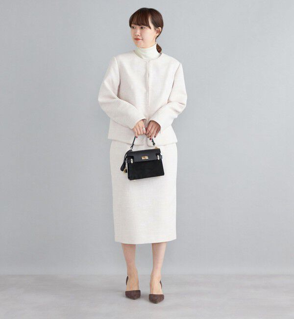 SHIPS for women「ツイードノーカラージャケット（セットアップ対応）◇」|ノーカラージャケット|