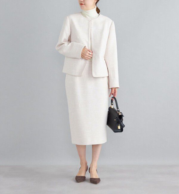 SHIPS for women「ツイードノーカラージャケット（セットアップ対応）◇」|ノーカラージャケット|