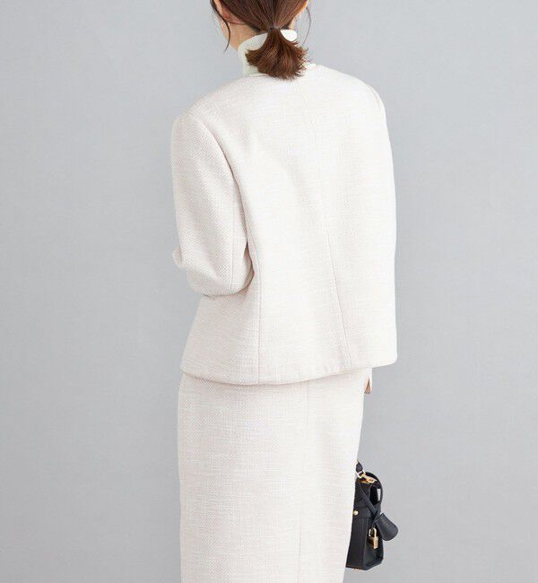 SHIPS for women「ツイードノーカラージャケット（セットアップ対応）◇」|ノーカラージャケット|