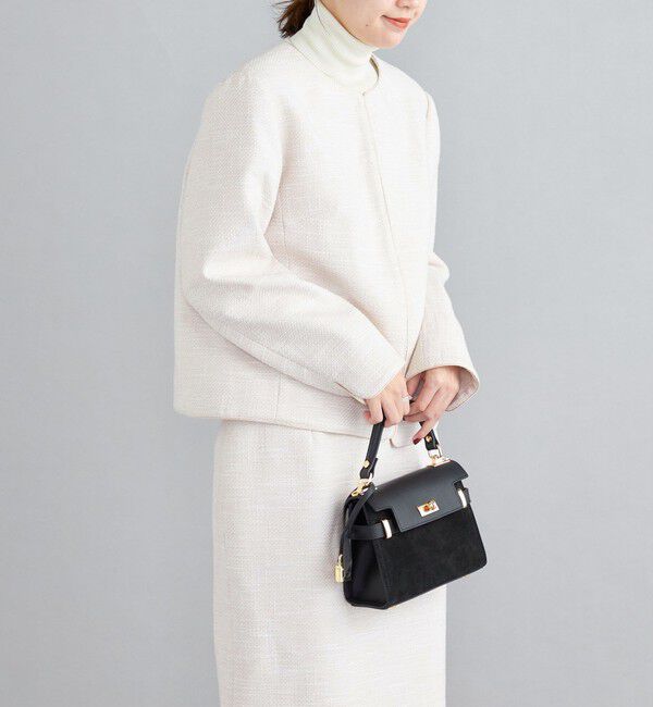 SHIPS for women「ツイードノーカラージャケット（セットアップ対応）◇」|ノーカラージャケット|