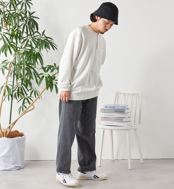 SHIPS any「SHIPS any: COTTON USA ガーメントダイ ヘビーウェイト ヘンリーネック Tシャツ (ロンT)◇」|Tシャツ・カットソー|