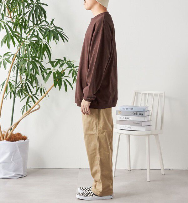 SHIPS any「SHIPS any: COTTON USA ガーメントダイ ヘビーウェイト ヘンリーネック Tシャツ (ロンT)◇」|Tシャツ・カットソー|