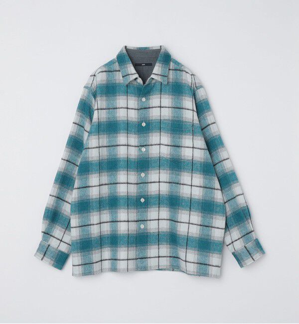 SHIPS「SHIPS :イタリーヤーン チェック シャギー シャツ アウター」|シャツ・ブラウス|