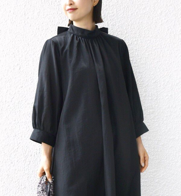 SHIPS for women「【SHIPS別注】kaene:2WAY ボウタイ ロング ワンピース（セレモニー対応可）」|ワンピース|