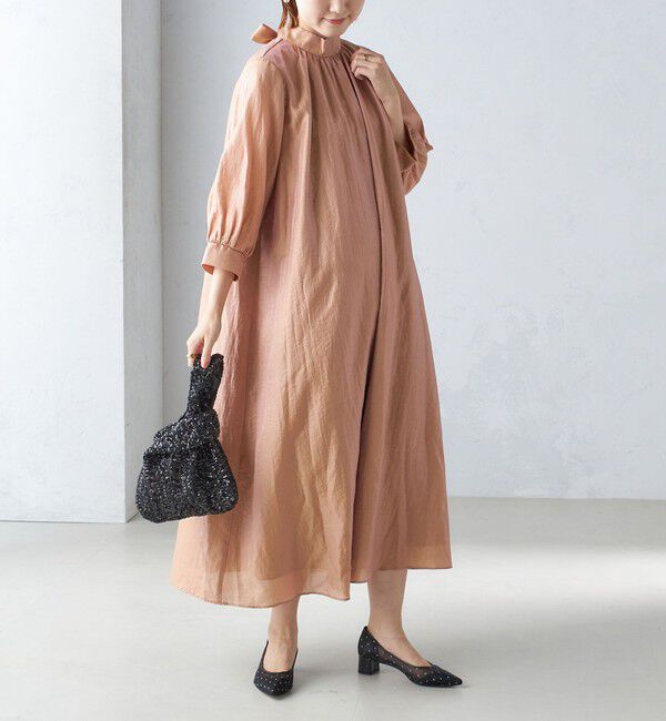 SHIPS for women「【SHIPS別注】kaene:2WAY ボウタイ ロング ワンピース（セレモニー対応可）」|ワンピース|