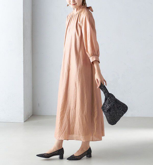 SHIPS for women「【SHIPS別注】kaene:2WAY ボウタイ ロング ワンピース（セレモニー対応可）」|ワンピース|