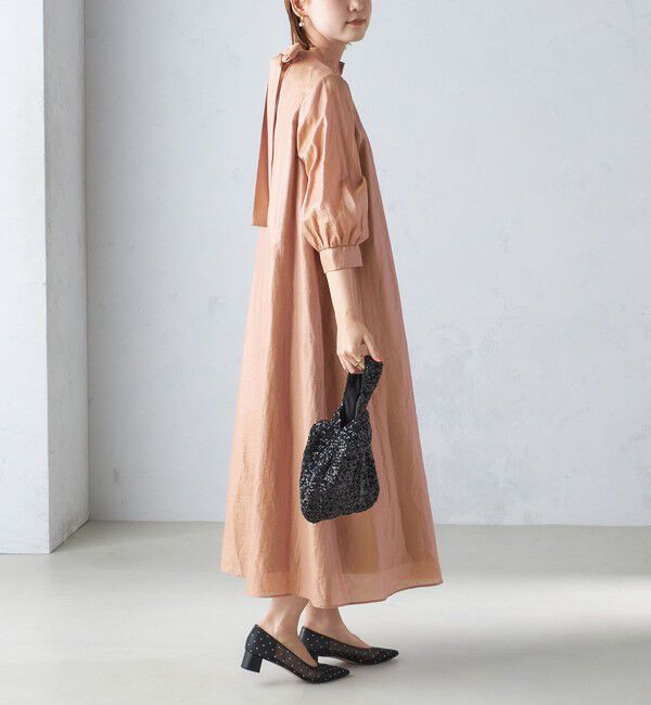 SHIPS for women「【SHIPS別注】kaene:2WAY ボウタイ ロング ワンピース（セレモニー対応可）」|ワンピース|