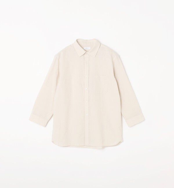 SHIPS any「SHIPS any: 〈洗濯機可能〉コットン / リネン ７分袖 レギュラー シャツ 24SS◇」|シャツ・ブラウス|