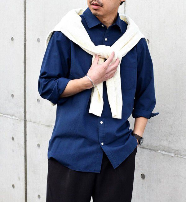 SHIPS any「SHIPS any: 〈洗濯機可能〉コットン / リネン ７分袖 レギュラー シャツ 24SS◇」|シャツ・ブラウス|