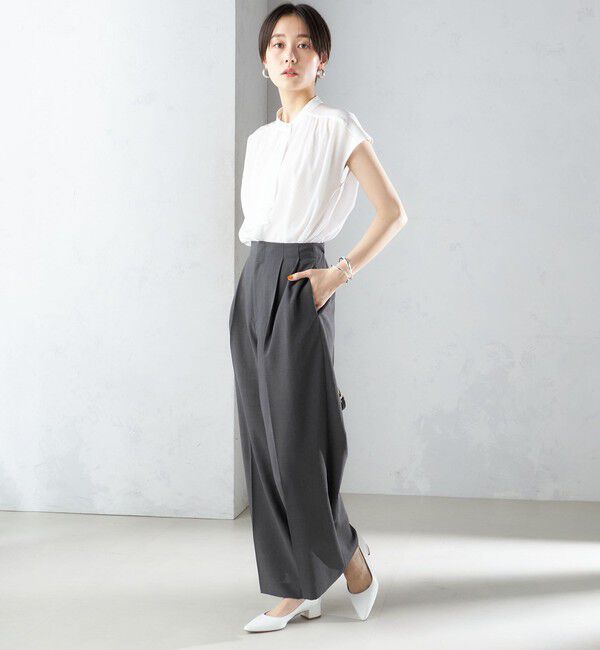 SHIPS for women「〈手洗い可能〉スカーフ タイ フレンチ スリーブ ブラウス ◇」|シャツ・ブラウス|