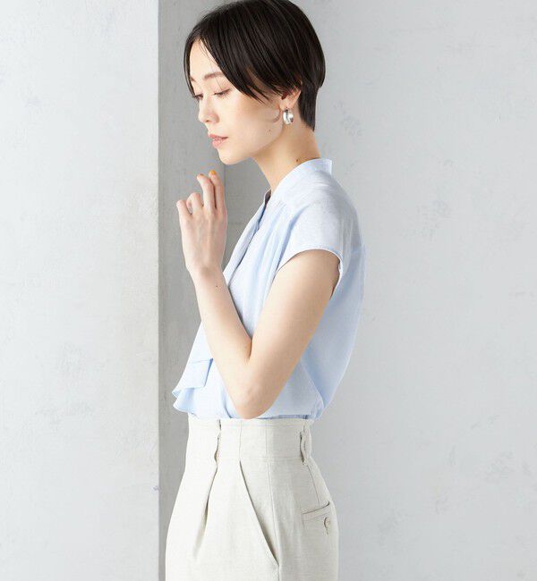 SHIPS for women「〈手洗い可能〉スカーフ タイ フレンチ スリーブ ブラウス ◇」|シャツ・ブラウス|