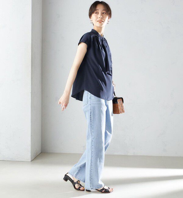 SHIPS for women「〈手洗い可能〉スカーフ タイ フレンチ スリーブ ブラウス ◇」|シャツ・ブラウス|