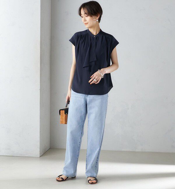 SHIPS for women「〈手洗い可能〉スカーフ タイ フレンチ スリーブ ブラウス ◇」|シャツ・ブラウス|