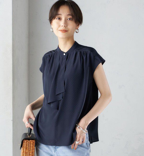 SHIPS for women「〈手洗い可能〉スカーフ タイ フレンチ スリーブ ブラウス ◇」|シャツ・ブラウス|