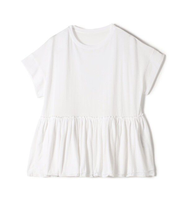 SHIPS for women「〈接触冷感〉コットン ナイロン ペプラム プルオーバー」|Tシャツ・カットソー|