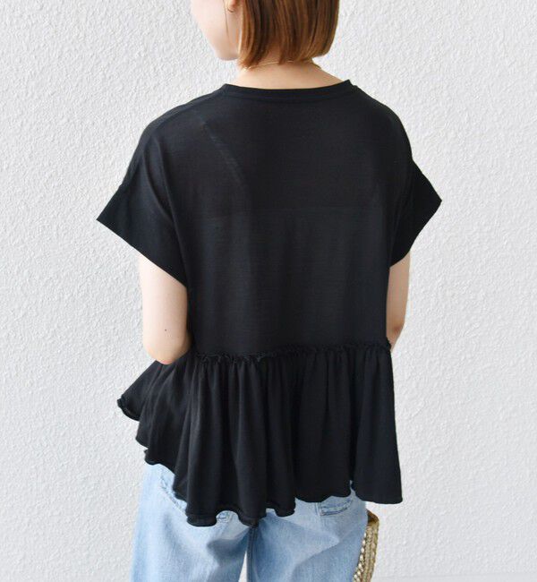 SHIPS for women「〈接触冷感〉コットン ナイロン ペプラム プルオーバー」|Tシャツ・カットソー|